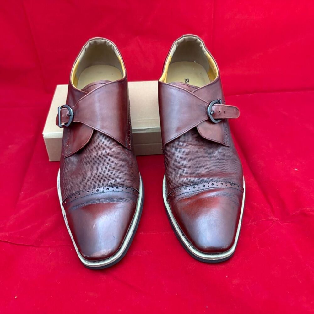 Unbranded Men's Brown and Burgundy Brogues